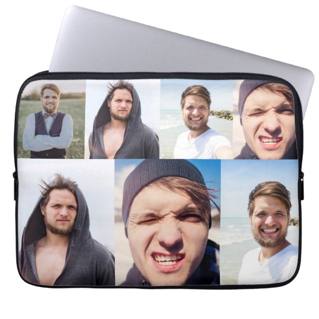 Photo Collage Put Your Face On a Laptop Sleeve (Front)
