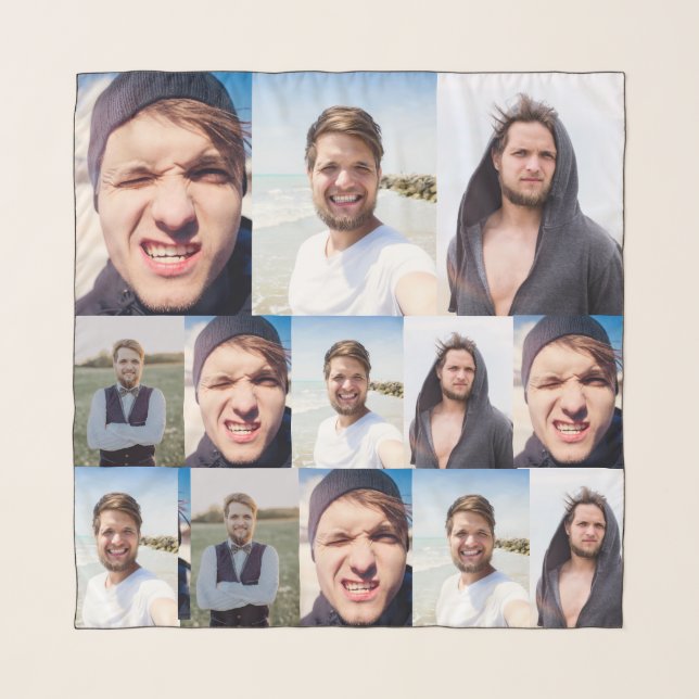 Photo Collage Put Your Face on a Scarf (Front)
