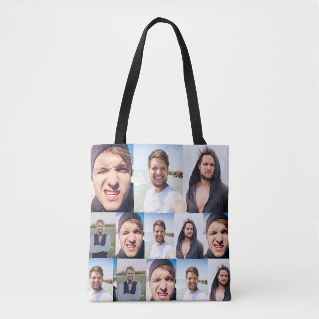 Photo Collage Put Your Face on a  Tote Bag (Front)