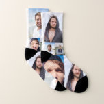 Photo Collage Put Your Face On Socks<br><div class="desc">Step up your sock game with these custom socks that are ready to be illustrated with your handsome face (or any photo you like). These socks have an all over collage print that's ready to be customized with up to 4 photos. The collage is best suited to vertical oriented or...</div>