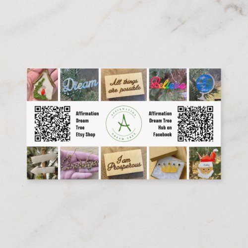 Photo Collage QR Code  Business Card