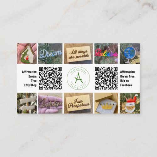 Photo Collage QR Code Business Card