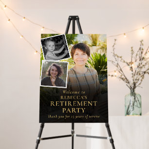 Photo Collage Retirement Party Welcome Sign