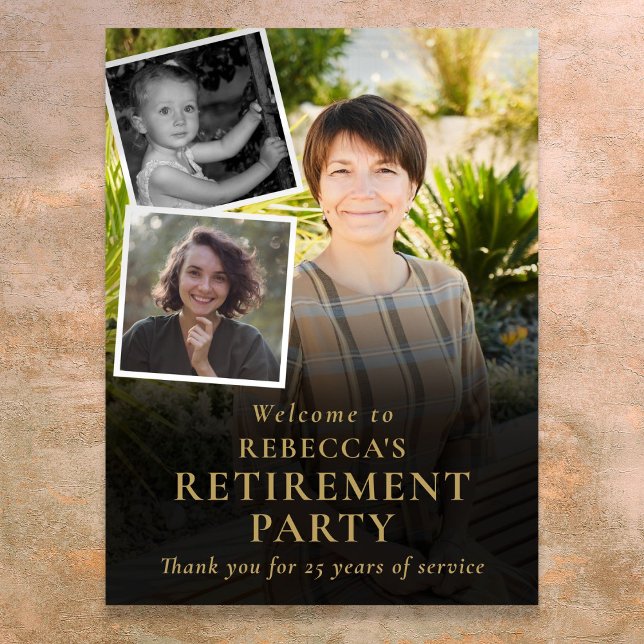 Photo Collage Retirement Party Welcome Sign (Photo Collage Retirement Party Welcome Sign)