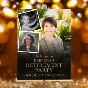 Photo Collage Retirement Party Welcome Sign