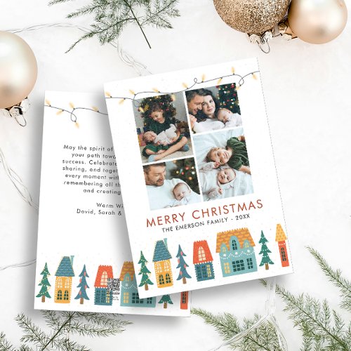Photo Collage Retro Christmas Cards