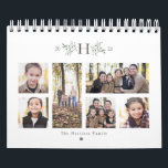 Photo collage rustic monogram photo calendar<br><div class="desc">With a variety of photo shapes, sizes and layouts, this photo calendar makes a perfect family gift. The cover features a monogram surrounded by rustic branches and the year along with a collage of photos. The inside pages have a variety of layouts and number of photos. The back features a...</div>