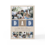 Photo Collage Rustic Wood Pattern Father's Day Card Photo Collage Rustic Wood Pattern Father's Day Card
