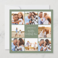 Photo collage sage green girly modern mothers day 