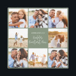 Photo collage sage green girly modern mothers day  magnet<br><div class="desc">Photo collage sage green girly modern mothers day typography design. Modern script text design. Part of a collection.</div>