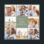 Photo collage sage green girly modern mothers day  magnet<br><div class="desc">Photo collage sage green girly modern mothers day typography design. Modern script text design. Part of a collection.</div>