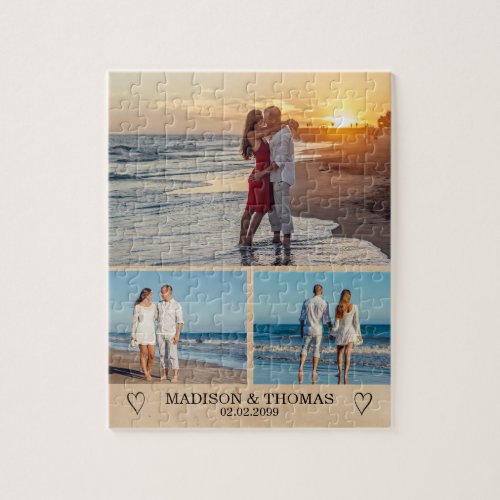 Photo Collage Save The Date  Jigsaw Puzzle