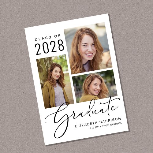 Photo Collage Script Graduation Announcement