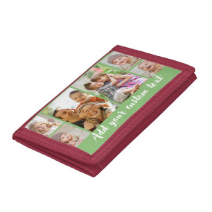 Photo Collage Script Text Green Photo Wallet