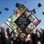 Photo Collage She Believed She Could Name Graduation Cap Topper<br><div class="desc">Personalize this modern design with your 12 favorite photos and the grads name and class of date. Designed by Thisisnotme©</div>