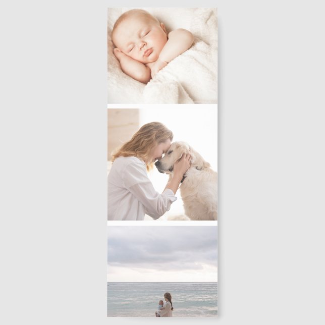 Photo Collage Simple Elegant Picture Bookmarks (Front)