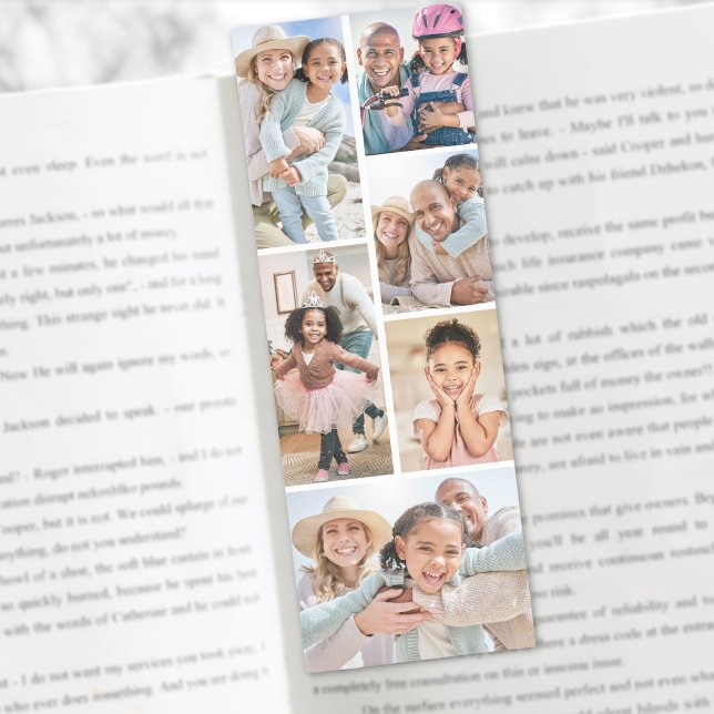 Photo Collage Simple Elegant Picture Bookmarks (Photo Collage Simple Elegant Picture Bookmarks)