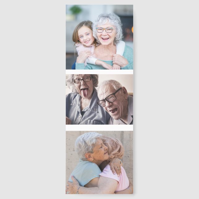 Photo Collage Simple Elegant Picture Bookmarks (Front)