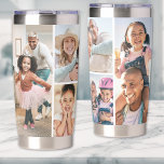 Photo Collage Simple Elegant Picture Insulated Tumbler<br><div class="desc">This personalized travel mug features a simple 5-photo collage, turning favorite memories into a meaningful and practical gift. Add photos of family, friends, pets, or travels—whatever moments you want to bring along on the go. Great for Father’s Day, Mother’s Day, birthdays, holidays, or just because. This custom insulated tumbler keeps...</div>