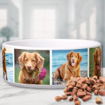 Photo Collage Simple Elegant Picture Pet Bowl<br><div class="desc">This personalized pet bowl features a wraparound photo design, making it a sweet and simple way to showcase your favorite memories of your pet. The photos go around the edge of the bowl, creating a full visual collage. It works great for dogs, cats, or any pet. All colors and photos...</div>