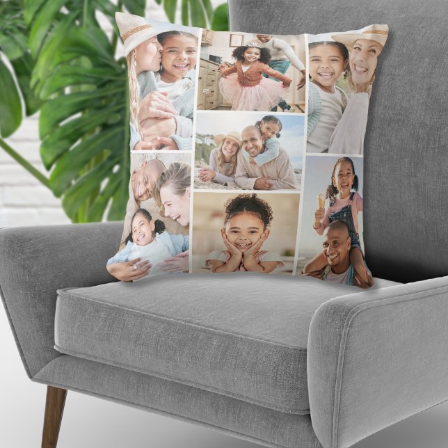 Photo Collage Simple Elegant Picture Throw Pillow (Photo Collage Simple Elegant Picture Throw Pillow)