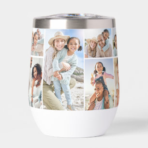 Photo Collage Simple Picture Thermal Wine Tumbler