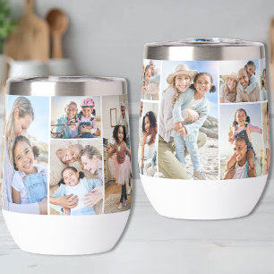 Photo Collage Simple Picture Thermal Wine Tumbler