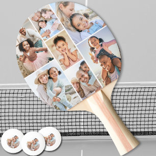 Photo Collage Simple Ping Pong Paddle
