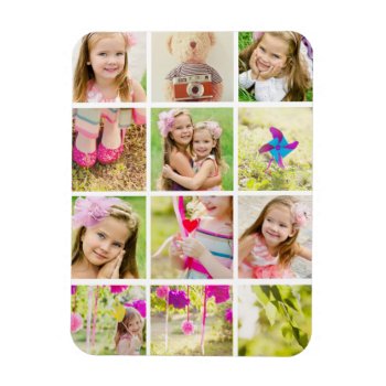 Photo Collage Template Personalized Magnet by Jujulili at Zazzle