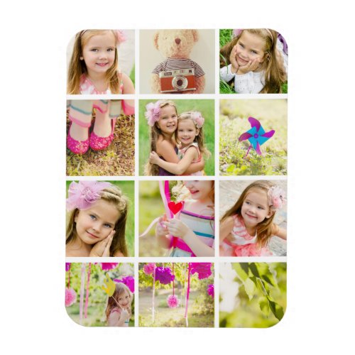 Photo Collage Template Personalized Magnet