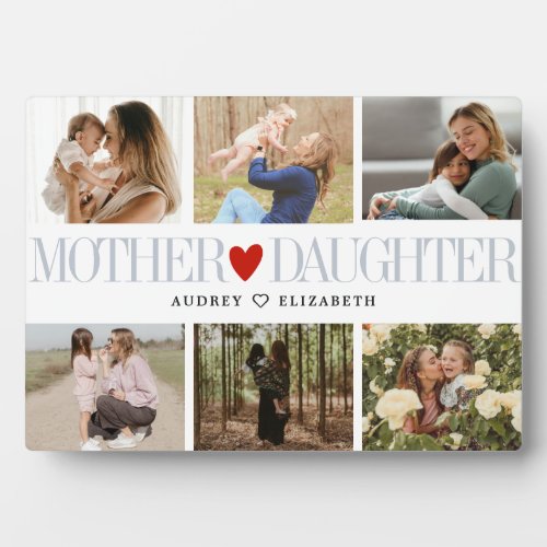 Photo Collage Texture Mother Daughter Plaque