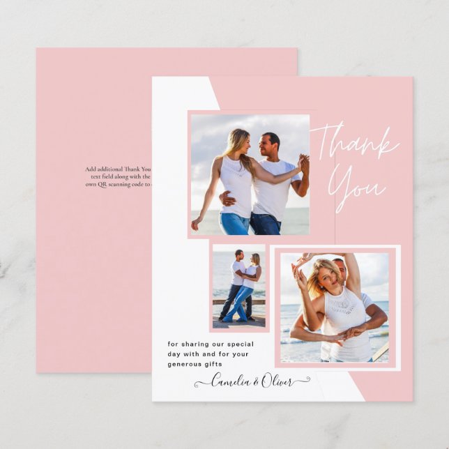 Photo Collage THANK YOU Wedding/Baby/Graduate/ANY (Front/Back)