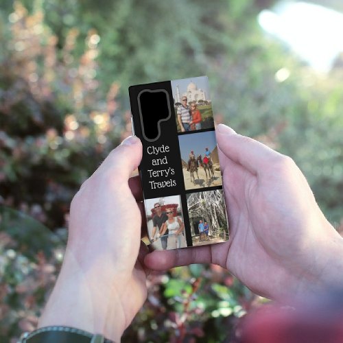 Photo Collage Travel Memories  Black Samsung Galaxy S22 Ultra Case