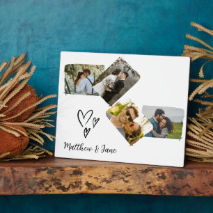 Photo Collage Unique Gift for Couple Wedding Plaque