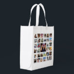 Photo Collage Unique Personalized 33 Photo Grocery Bag<br><div class="desc">Photo Collage Unique Personalized 33 Photo reusable environmentally friendly grocery bag from Ricaso</div>