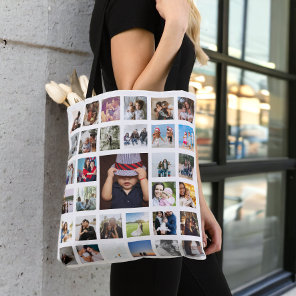 Photo Collage Unique Personalized 33 Photo Tote Bag