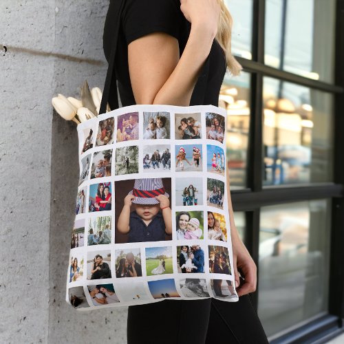 Photo Collage Unique Personalized 33 Photo Tote Bag