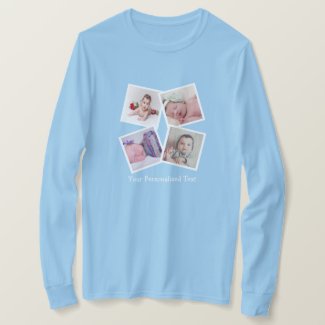 Photo Collage Unique Personalized 4 Photo T-Shirt