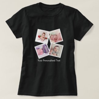 Photo Collage Unique Personalized 4 Photo T-Shirt