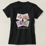 Photo Collage Unique Personalized 4 Photo T-Shirt<br><div class="desc">Photo Collage Unique Personalized 4 Photo tee from Ricaso - add your own text and images</div>