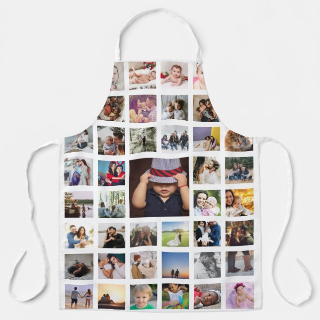 Photo Collage Unique Personalized Apron (Front)