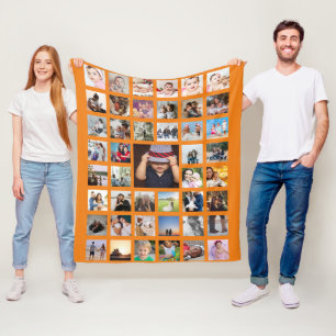 Photo Collage  Unique Personalized DIY Custom Fleece Blanket