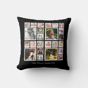 Photo Collage Unique Personalized DIY Custom Throw Pillow