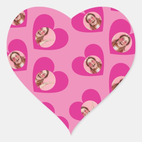 Photo Collage Valentines Day Heart Heart Sticker