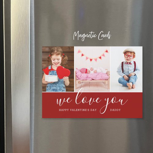 Photo Collage Valentines Day Magnetic Card