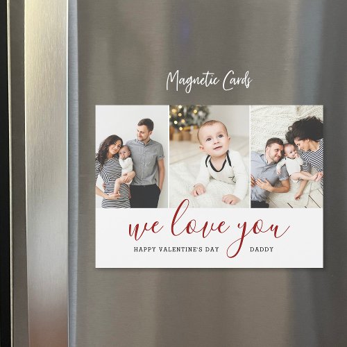 Photo Collage Valentines Day Magnetic Card