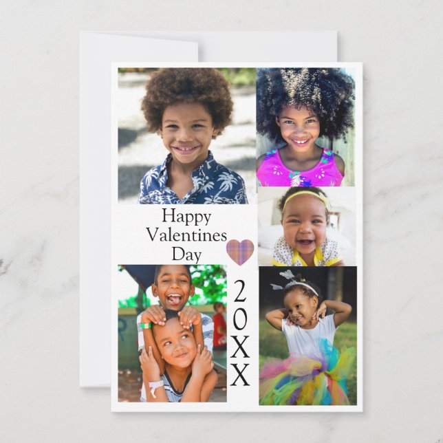 Photo Collage Valentines Heart Custom Year (Front)