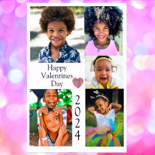 Photo Collage Valentines Heart Custom Year