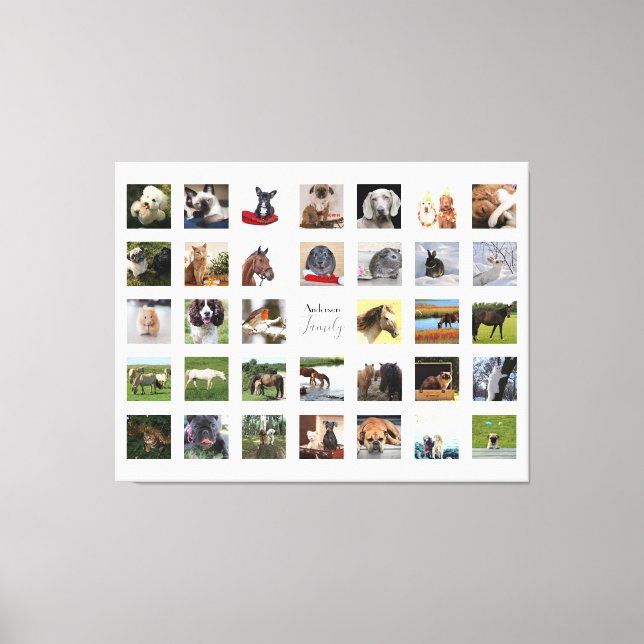 PHOTO COLLAGE WALL ART -34 Square Photos Instagram (Front)