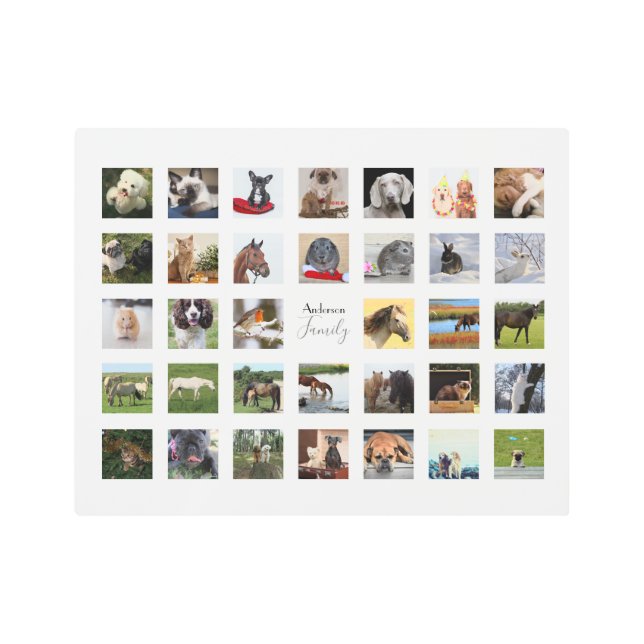 PHOTO COLLAGE WALL ART -34 Square Photos Instagram (Front)